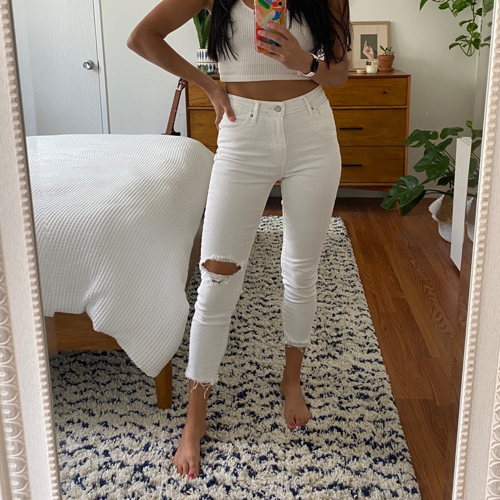 Cropped Levi 721 high rise skinny ankle jeans